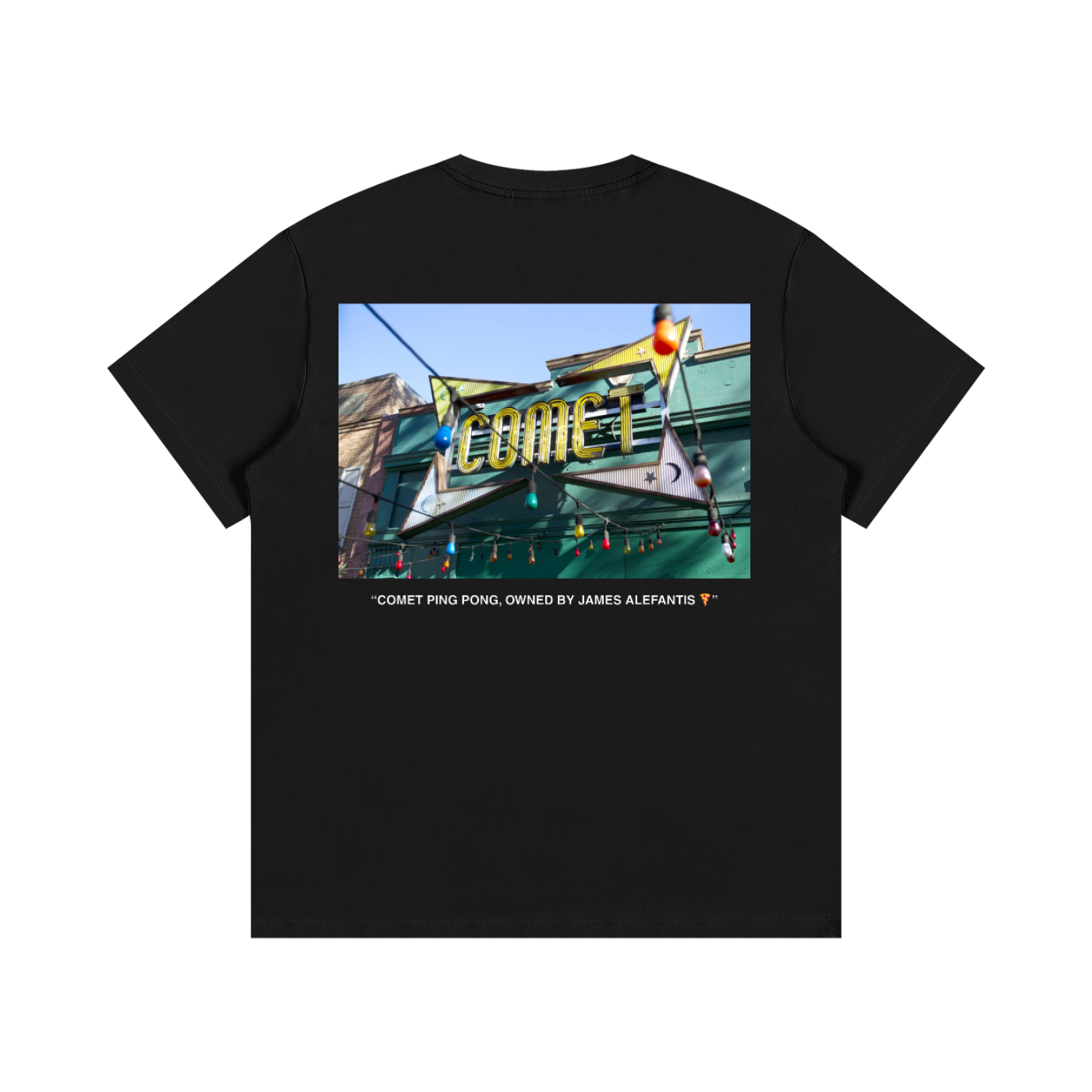 COMET PIZZA T-SHIRT BLACK
