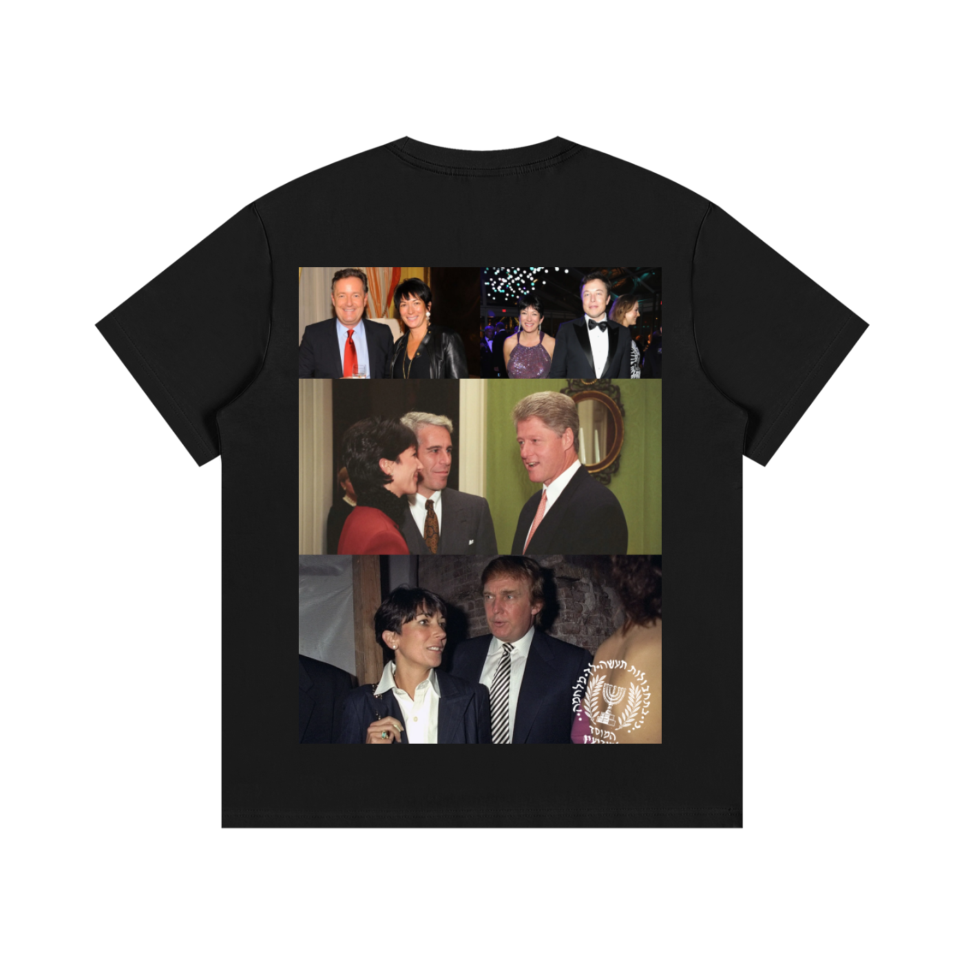 GHISLAINE MAXWELL T-SHIRT BLACK